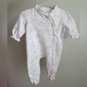 Little Me Floral Ruffle Footie - 6 months